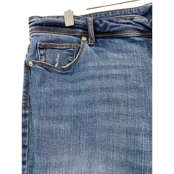 J. Jill Authentic Fit Slim Ankle Patchwork Jeans Womens Sz 14 Boho Closet Staple - Picture 2 of 10